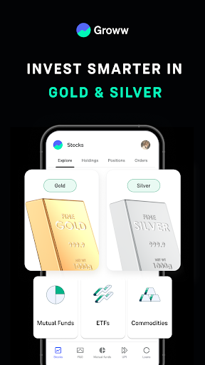 Groww Stock, Mutual Fund, Gold ekran görüntüsü