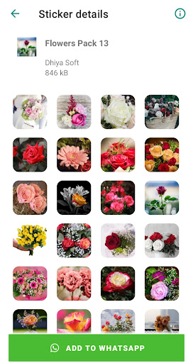 Flowers Stickers for WA ekran görüntüsü