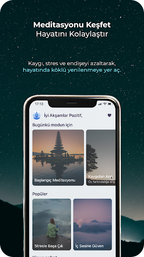 Pozitif: Meditasyon, Uyku ekran görüntüsü