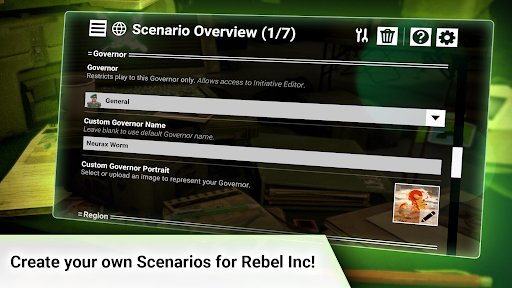 Rebel Inc: Scenario Creator ekran görüntüsü
