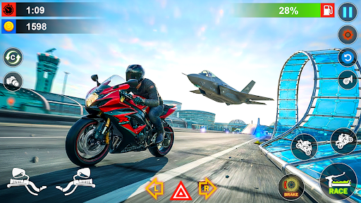 City Moto Bike Racing Game 3D ekran görüntüsü