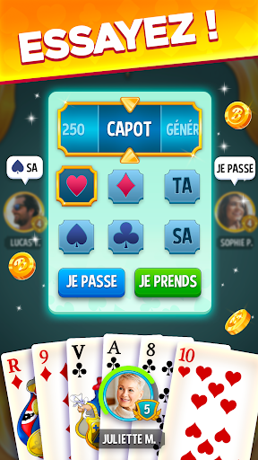Belote & Coinche, jeu en ligne ekran görüntüsü