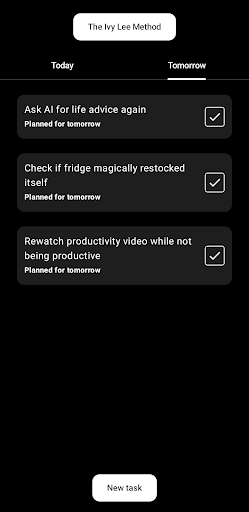 Daily Tasks - Ivy Lee Method ekran görüntüsü