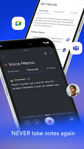 OtterAI Transcribe Voice Notes ekran görüntüsü