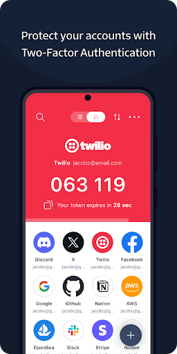 Twilio Authy Authenticator ekran görüntüsü
