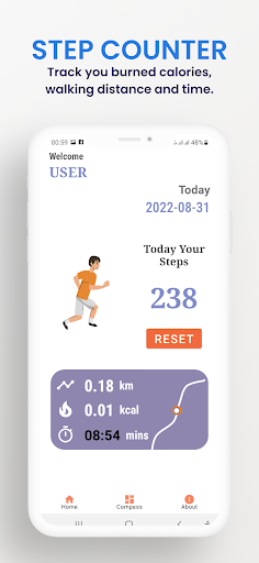 step counter offline app ekran görüntüsü