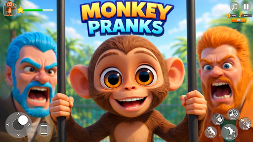 I am Prankster Monkey Game 3d ekran görüntüsü