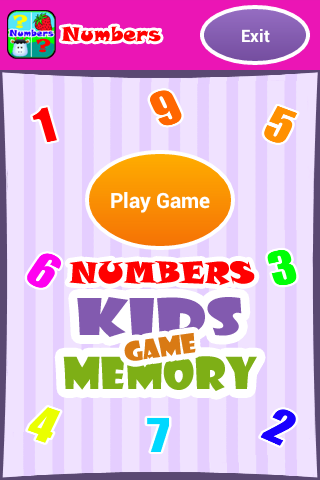 Numbers - Kids Memory Game ekran görüntüsü