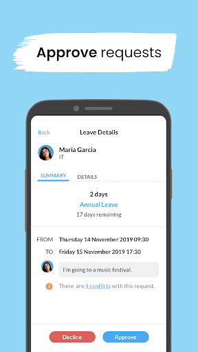 Leave Dates - Staff Planner ekran görüntüsü