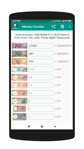 Money Counter India (INR) ekran görüntüsü