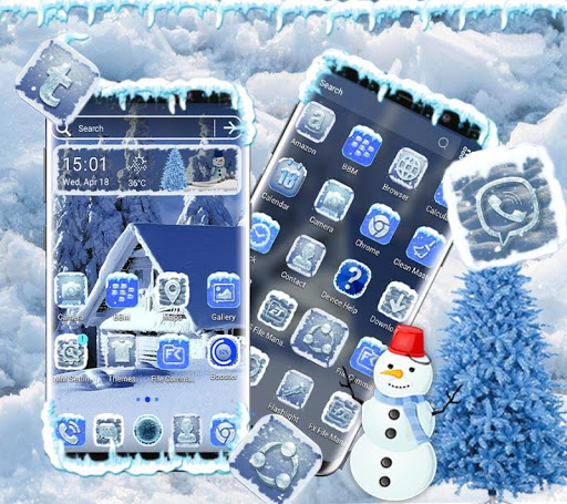 Ice Snow Launcher Theme ekran görüntüsü