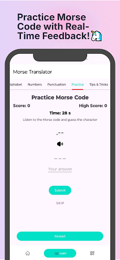 Morse Code Translator ekran görüntüsü