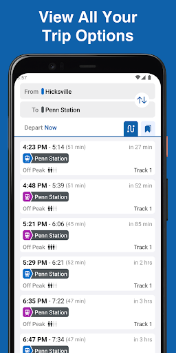 MTA TrainTime ekran görüntüsü