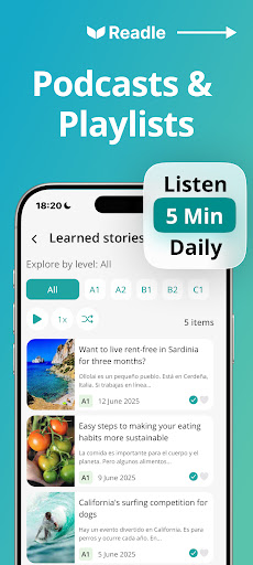 Readle - İspanyolca Dil Öğren ekran görüntüsü