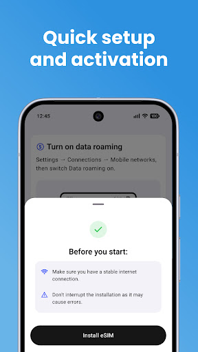 eSim Prepaid Mobile Travel App ekran görüntüsü