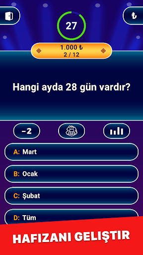Milyoner 2026: Quiz & IQ Testi ekran görüntüsü
