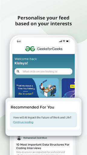 GeeksforGeeks - Learn To Code ekran görüntüsü