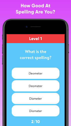 Spelling Test Quiz ekran görüntüsü