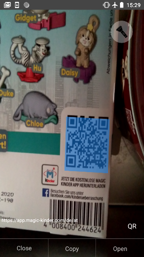 QR reader ekran görüntüsü