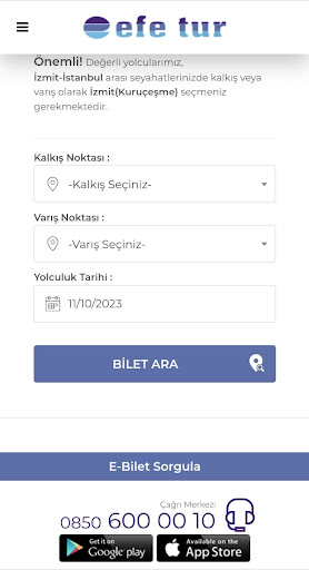 Efe Tur ekran görüntüsü