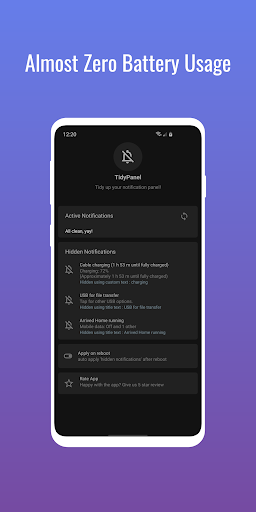 TidyPanel Notification Cleaner ekran görüntüsü