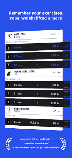 Gym Log Workout Tracker LEGEND ekran görüntüsü