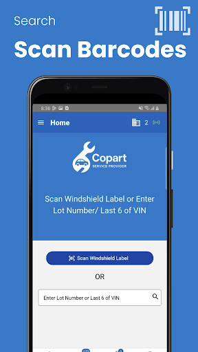 Copart Service Provider ekran görüntüsü