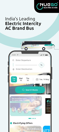 NueGo Bus Ticket Booking App ekran görüntüsü