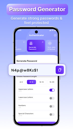 Authenticator App, OTP manager ekran görüntüsü