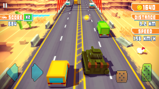 Blocky Highway: Traffic Racing ekran görüntüsü