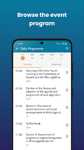 UNECA Events ekran görüntüsü