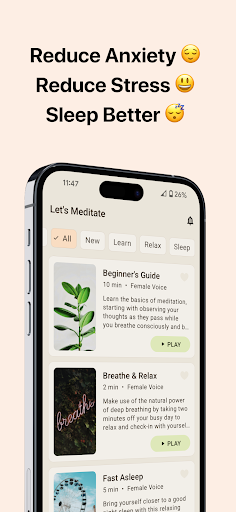 Let's Meditate: Relax & Sleep ekran görüntüsü