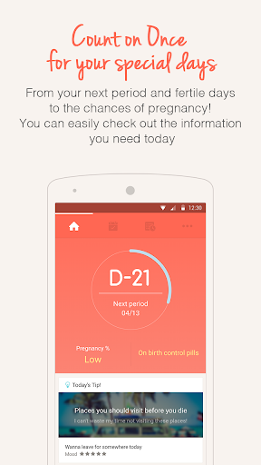 Once -A special period tracker ekran görüntüsü