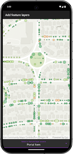 ArcGIS Maps SDK Sample Viewer ekran görüntüsü