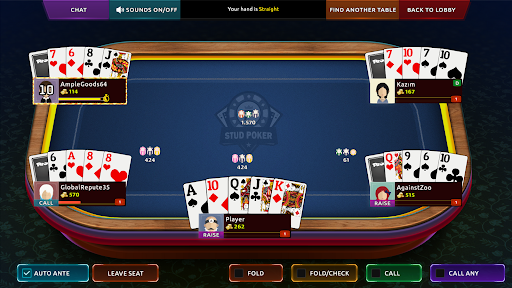 Stud Poker Online ekran görüntüsü
