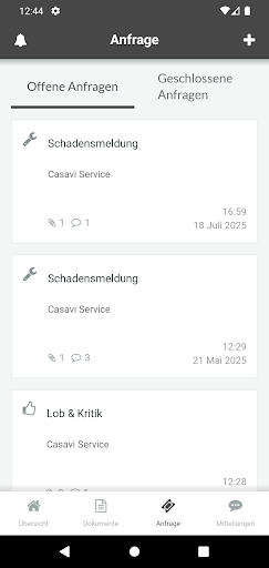 Trust Immobilien Kundenportal ekran görüntüsü