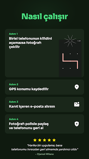 CrookCatcher Hırsızlık Önleme ekran görüntüsü