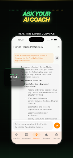 FL Pesticide Applicator Exam ekran görüntüsü