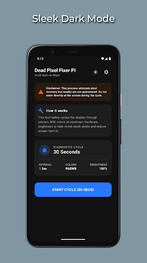 Dead Pixel Fixer PI: Display ekran görüntüsü