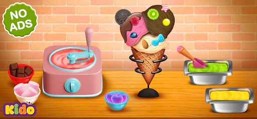 Ice Cream Making Game For Kids ekran görüntüsü