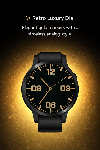 Luxury Retro Analog Watch Face ekran görüntüsü