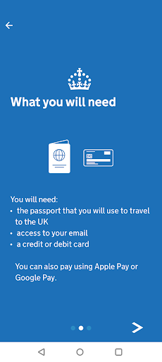 UK ETA ekran görüntüsü