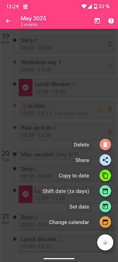 aCalendar+ Calendar & Tasks ekran görüntüsü