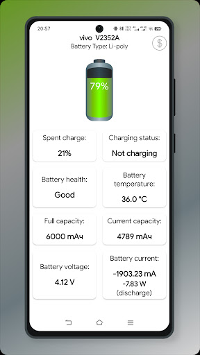 Battery health ekran görüntüsü