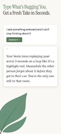 Unworried: Reframe Your Worry ekran görüntüsü