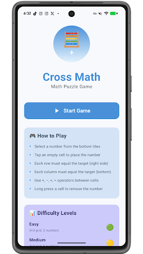 CrossMath: Math Puzzle Game ekran görüntüsü