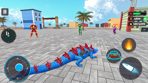 Crocodile Animal Robot Games ekran görüntüsü