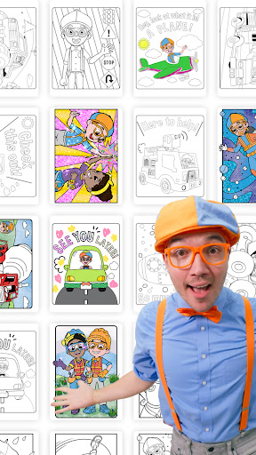 Coloring with Blippi & Friends ekran görüntüsü