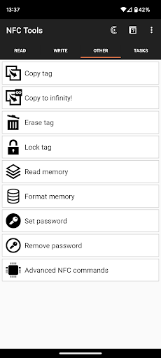 NFC Tools ekran görüntüsü