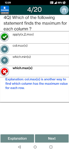 R Programming Quiz ekran görüntüsü